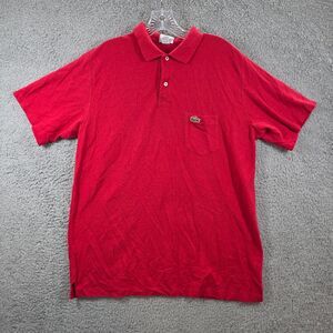 Lacoste Izod Vintage Red Polo Shirt Size XL 100% Cotton Collared Short Sleeve